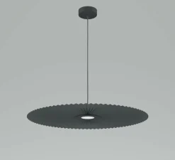 Suspension*Hartô Suspension, Carmen Medium, , DIM, LED, 2700K, 700lm, Ø90cm, H3,5cm - HARTÔ gris ardoise