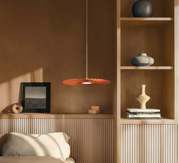 Suspension, Carmen S 50cm, série limitée NEDGIS X HARTO, terracotta, LED, dim, 2700K, 985 lm, Ø50cm, H3,2cm - Hartô