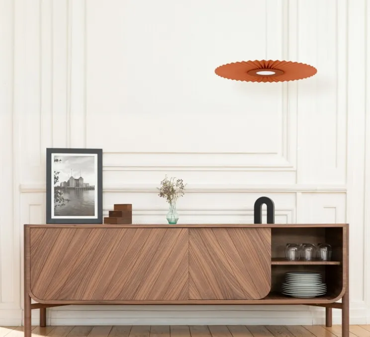 Suspension, Carmen S 50cm, série limitée NEDGIS X HARTO, terracotta, LED, dim, 2700K, 985 lm, Ø50cm, H3,2cm - Hartô