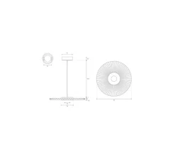 Suspension, Carmen S 50cm, série limitée NEDGIS X HARTO, terracotta, LED, dim, 2700K, 985 lm, Ø50cm, H3,2cm - Hartô