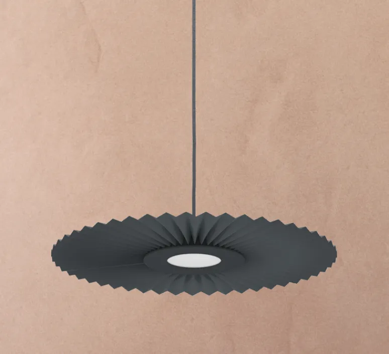 Suspension*Hartô Suspension, Carmen small, , DIM, LED, 2700K, 700lm, Ø50cm, H3,5cm - gris ardoise