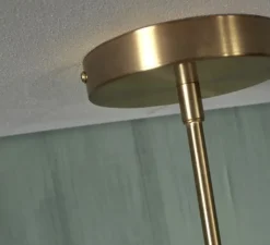 Suspension*It's about Romi Suspension, Carrara 3 bras/6 globes, Finition , Ø99cm, H95cm - Marbre blanc, laiton