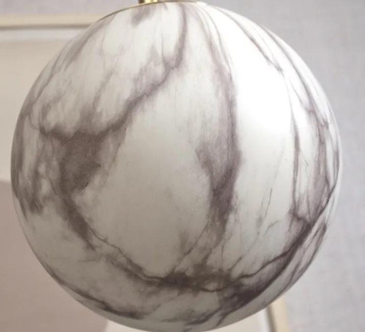 Suspension, Carrara Dia, Finition Marbre blanc, laiton, Ø28cm, H42cm - It's about Romi