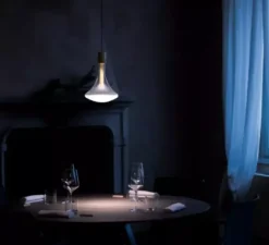 Suspension*Davide Groppi Suspension, Cathode 1, , endless, LED, 2700K, 264lm, Ø22cm, H32cm - laiton brossé