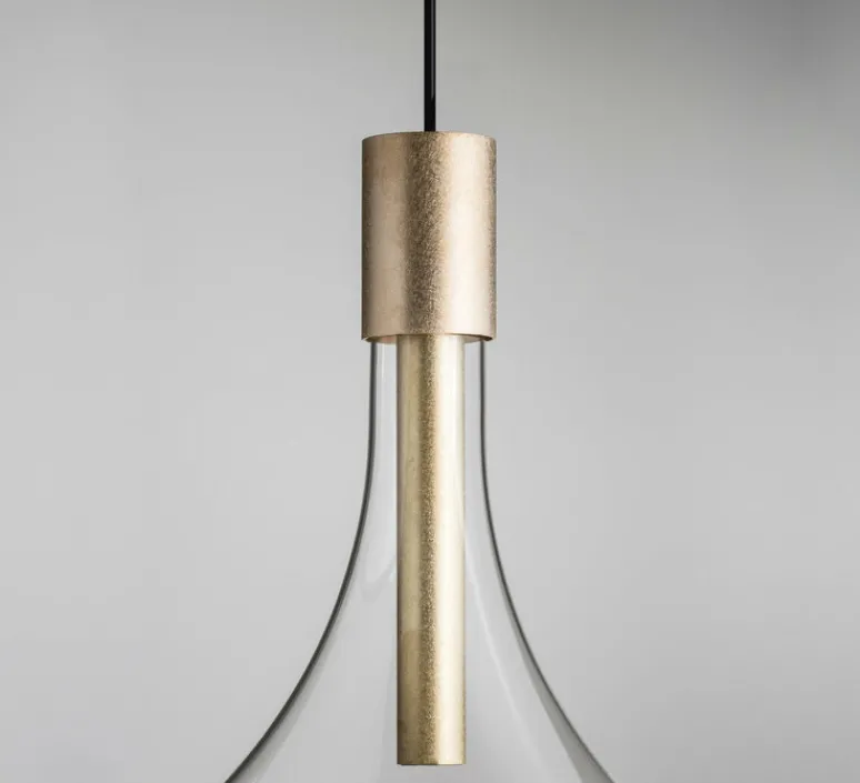 Suspension*Davide Groppi Suspension, Cathode 1, , endless, LED, 2700K, 264lm, Ø22cm, H32cm - laiton brossé