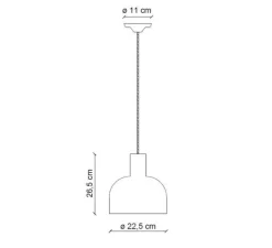 Suspension, Caxixi, jaune, Ø22,5cm, H26,5cm - Ferroluce