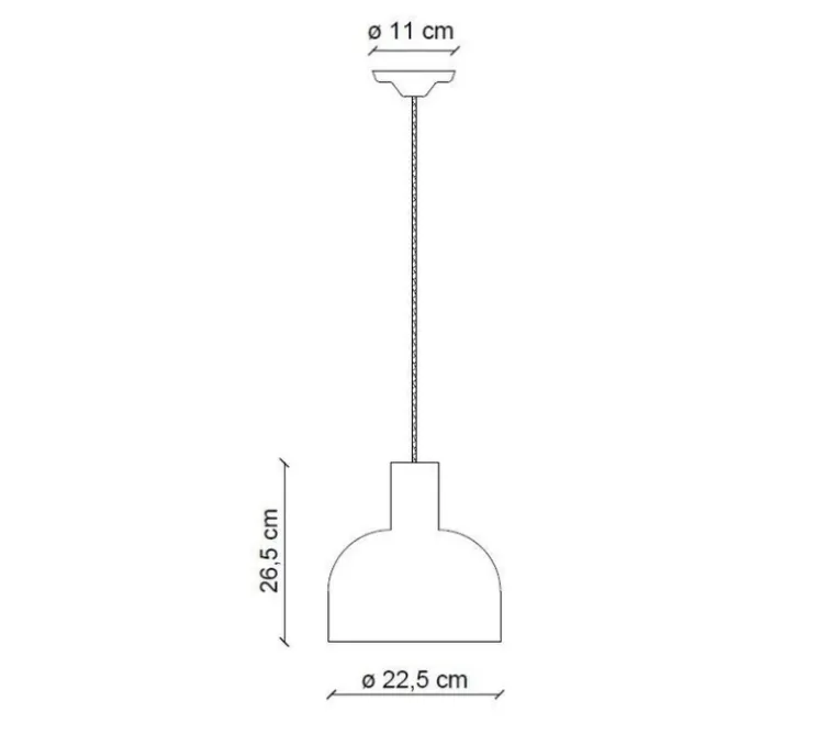 Suspension, Caxixi, jaune, Ø22,5cm, H26,5cm - Ferroluce