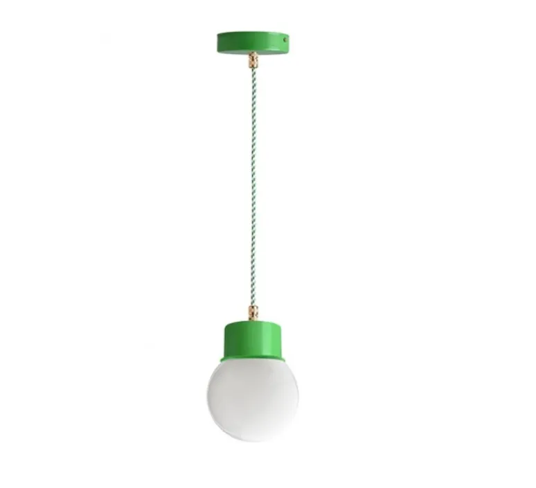 Suspension*Zangra Suspension, ceilinglamp.131, avec glass003, , Ø11cm, H16cm - vert