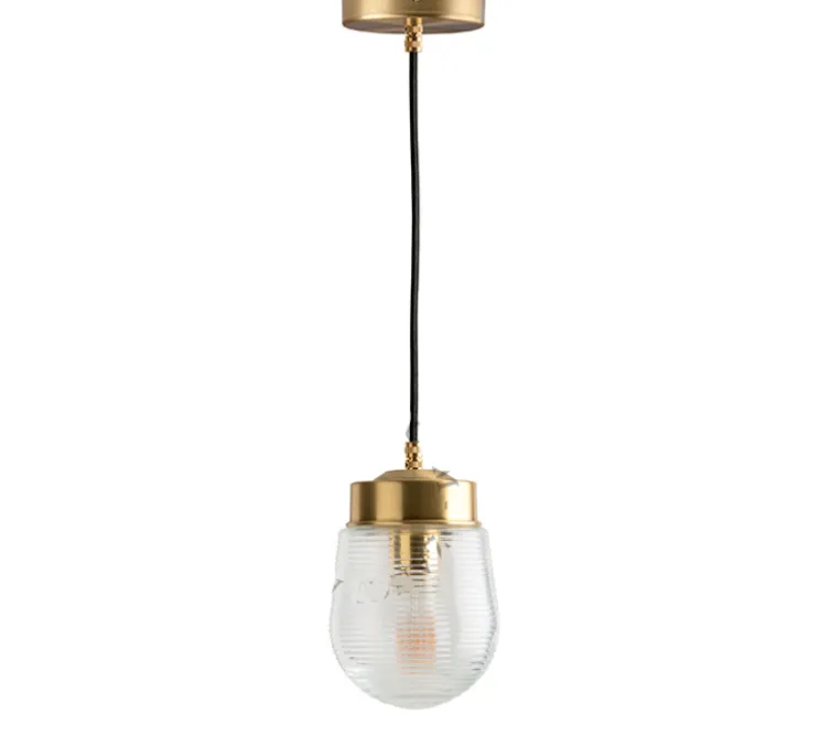 Suspension, ceilinglamp.136, avec glass029, laiton, Ø12,5cm, H20cm - Zangra