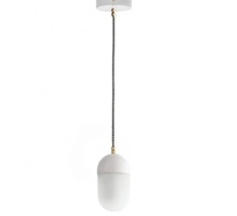 Suspension*Zangra Suspension, ceilinglamp.084, avec globe 007, , IP21, Ø10cm, H2,4cm - blanc