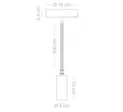 Suspension*Zangra Suspension, ceilinglamp.047, , Ø10cm, H2,4cm - noir