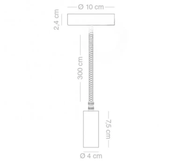 Suspension*Zangra Suspension, ceilinglamp.047, , Ø10cm, H2,4cm - noir
