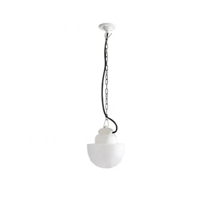 Suspension, ceilinglamp.o.023, avec glass021, blanc, IP54, Ø 9,5cm, H14cm - Zangra