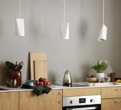 Suspension, Ceramic, Narrow, blanc, Ø11,2cm, H22cm - Moebe