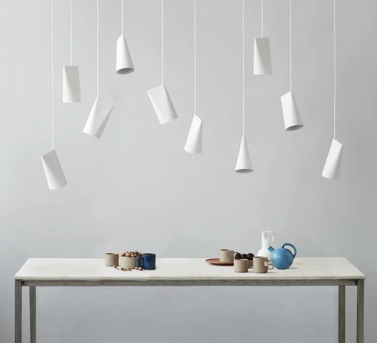 Suspension, Ceramic, Narrow, blanc, Ø11,2cm, H22cm - Moebe