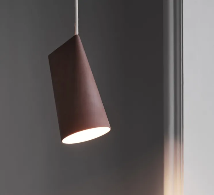 Suspension, Ceramic, Narrow, terracotta, Ø11,2cm, H22cm - Moebe