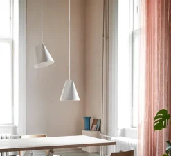 Suspension, Ceramic, Wide, blanc, Ø23cm, H23,5cm - Moebe