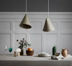 Suspension*Moebe Suspension, Ceramic, Wide, , Ø23cm, H23,5cm - vert olive