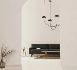 Suspension*Luxcambra Suspension, Champignon C, , LED, 2700K, 720 lm, L101cm, H74,5cm - noir