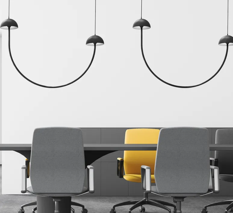 Suspension*Luxcambra Suspension, Champignon C, , LED, 2700K, 720 lm, L101cm, H74,5cm - noir