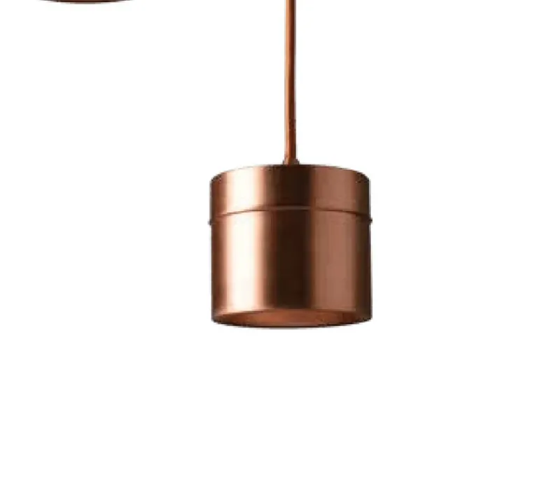 Suspension*Toscot Suspension, Chapeau!, , Ø13cm, H15cm - cuivre patiné et transparent