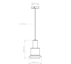 Suspension*DCW éditions Paris Suspension, Chaumont 190, , Ø19cm, H28cm - vert