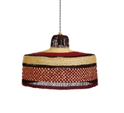 Suspension, Checkers M, Burgundy, Ø45cm, H25cm - Golden Editions