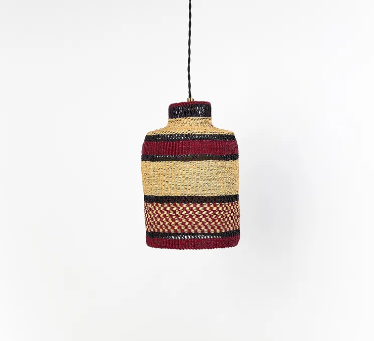 Suspension, Checkers S, Burgundy, Ø22cm, H27cm - Golden Editions
