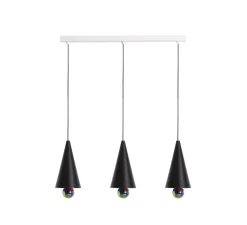 Suspension*Petite Friture Suspension, Cherry, 3 pendants, , LED, dim, 3000K, 3*1040 lm, L90cm, H5cm - noir