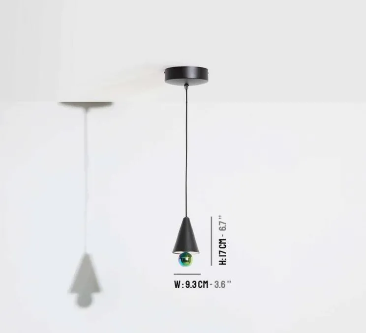 Suspension, Cherry, Mini XS, noir, LED, dim, 3000K, 1040 lm, Ø9,3cm, H17cm - Petite Friture