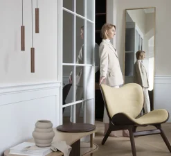 Suspension, Chimes, chêne foncé, LED, 3000K, 220lm, Ø3,4cm, H22cm - Umage