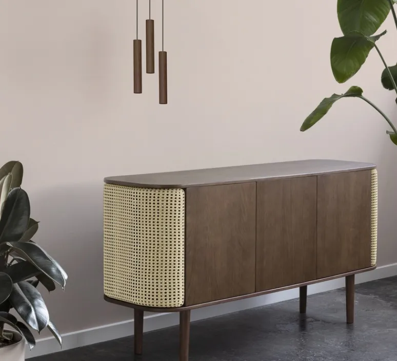 Suspension*Umage Suspension, Chimes Cluster 3, bois foncé, LED, 3000K, 220lm, Ø3,4cm, H22cm - chêne foncé