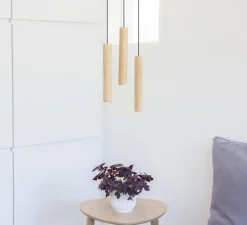 Suspension*Umage Suspension, Chimes Cluster 3, Bois clair, LED, 3000K, 220lm, Ø3,4cm, H22cm - chêne