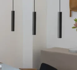 Suspension, Chimes, noir, LED, 3000K, 220lm, Ø3,4cm, H22cm - Umage