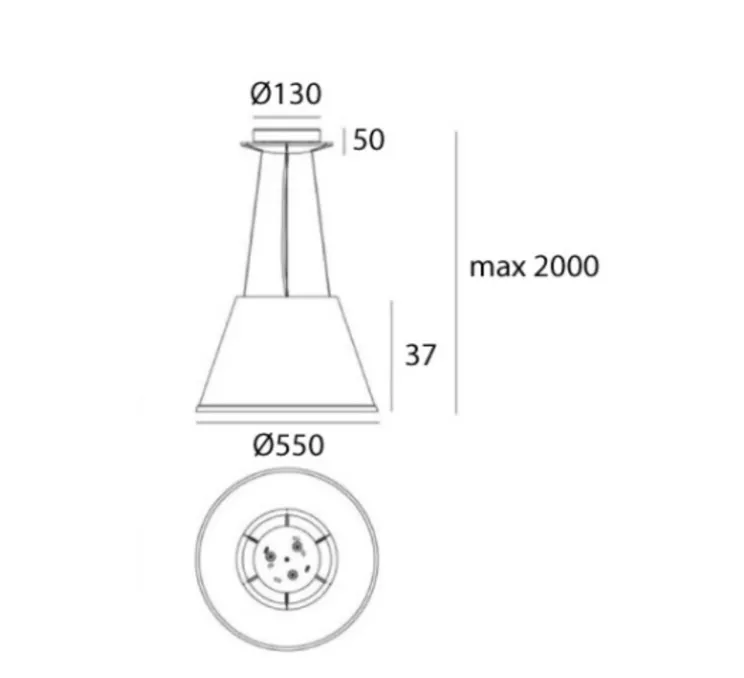 Suspension, Choose Mega Suspension, blanc, Ø55cm, H37cm - Artemide