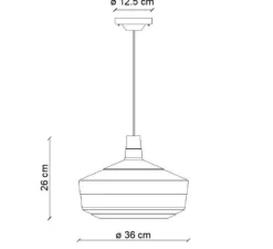 Suspension*Ferroluce Suspension, Churuata, , Ø36cm, H26cm - marron argile