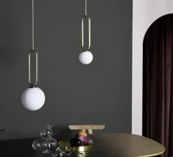 Suspension, Cime, laiton, Ø20cm, H50cm - Eno Studio