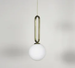 Suspension, Cime, laiton, Ø20cm, H50cm - Eno Studio