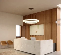 Suspension*LEDS C4 Suspension, Circ double, , IP66, LED, 3000k, 5559 lm, Ø100cm, H20cm - blanc