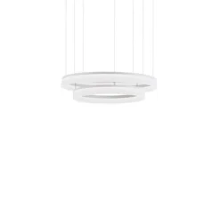 Suspension*LEDS C4 Suspension, Circ double, , IP66, LED, 3000k, 5559 lm, Ø100cm, H20cm - blanc