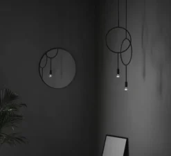 Suspension*Northern Suspension, Circle, , Ø30cm, H62cm - gris foncé mat