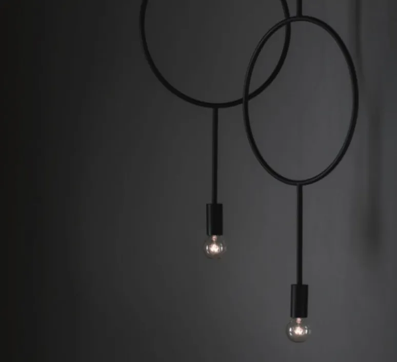 Suspension*Northern Suspension, Circle, , Ø30cm, H62cm - gris foncé mat