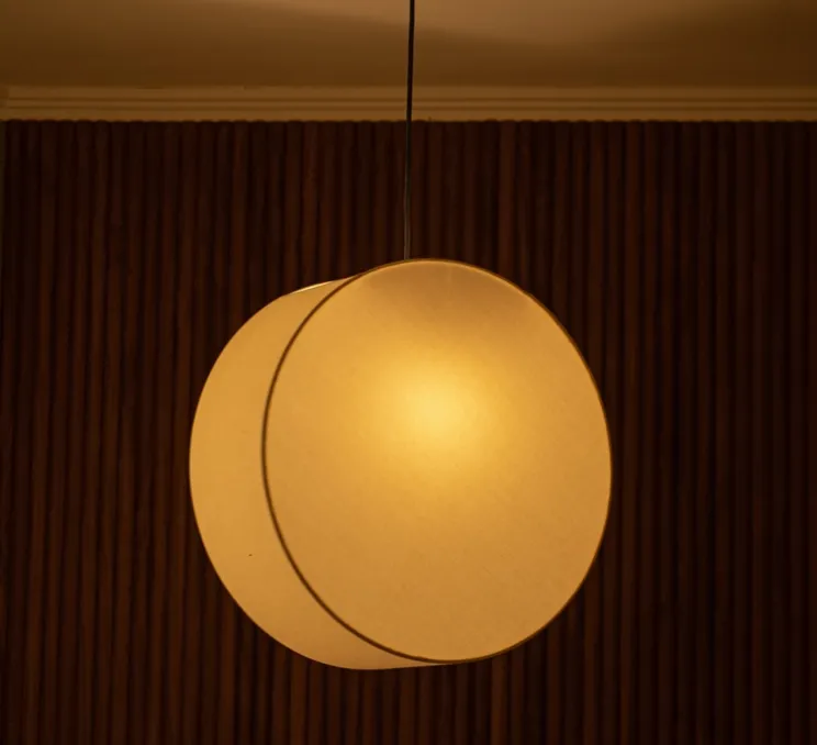 Suspension, Circolo (cotton), blanc, Ø50cm, H50cm - Simone & Marcel