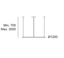 Suspension*LEDS C4 Suspension, Circular Downward Light 120 cm, , LED, dim, 3000K, 2825 lm, Ø120cm, Hcm - blanc