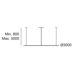 Suspension*LEDS C4 Suspension, Circular Downward Light 300 cm, , LED, dim, 3000K, 7299 lm, Ø300cm, Hcm - blanc