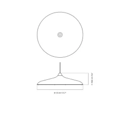 Suspension, Circular, noir, LED, dim, 2700/4000k, 800lm, Ø55cm, H13,8cm - Audo Copenhagen