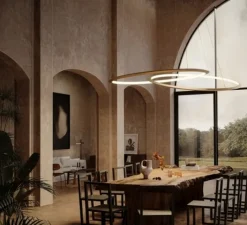 Suspension*LEDS C4 Suspension, Circular simple inward, , LED, 2700k, 3670 lm, Ø200cm, H5cm - or