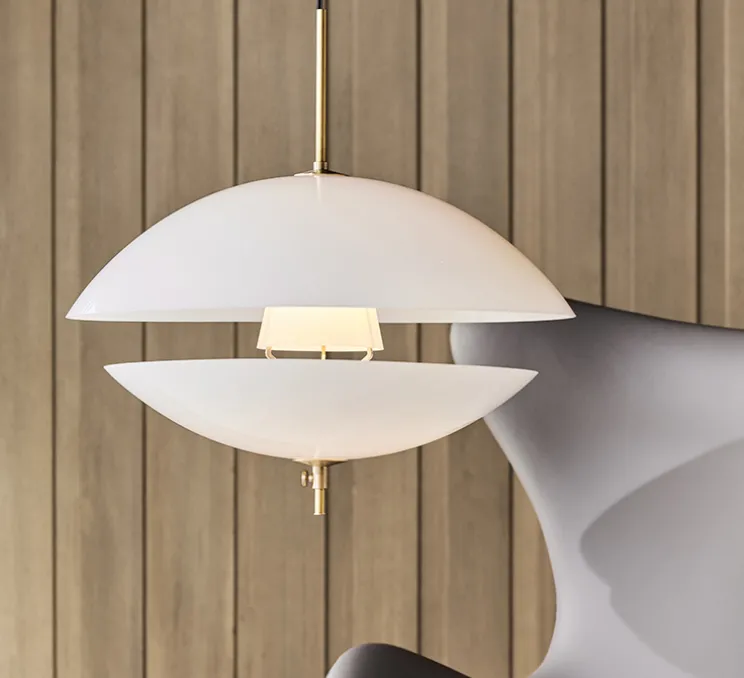 Suspension, Clam, blanc, Ø55cm, H54cm - Fritz Hansen