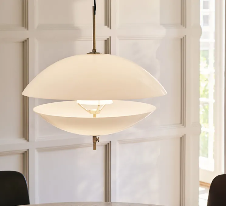 Suspension, Clam, blanc, Ø55cm, H54cm - Fritz Hansen