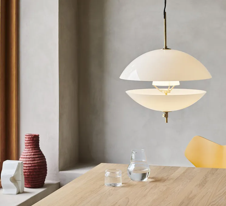 Suspension, Clam, blanc, Ø44cm, H52,2cm - Fritz Hansen